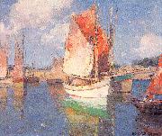 Payne, Edgar Alwin Brittany Boats painting